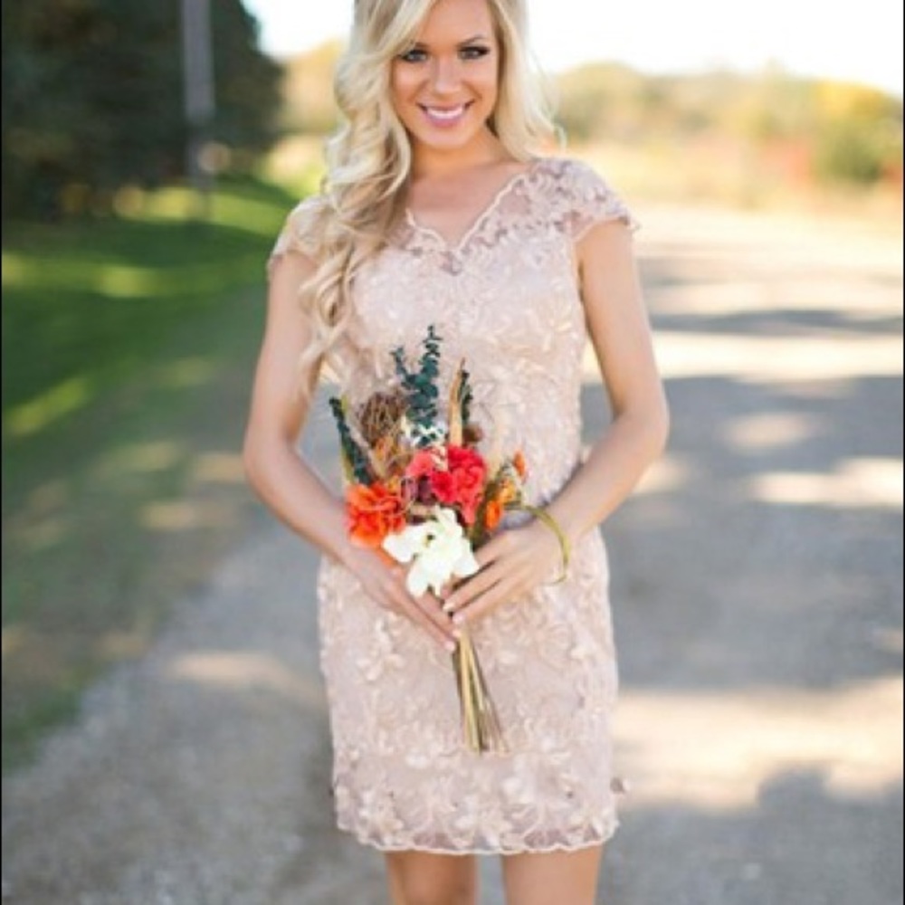 Beautiful Cream bridesmaids dress. Worn once.
